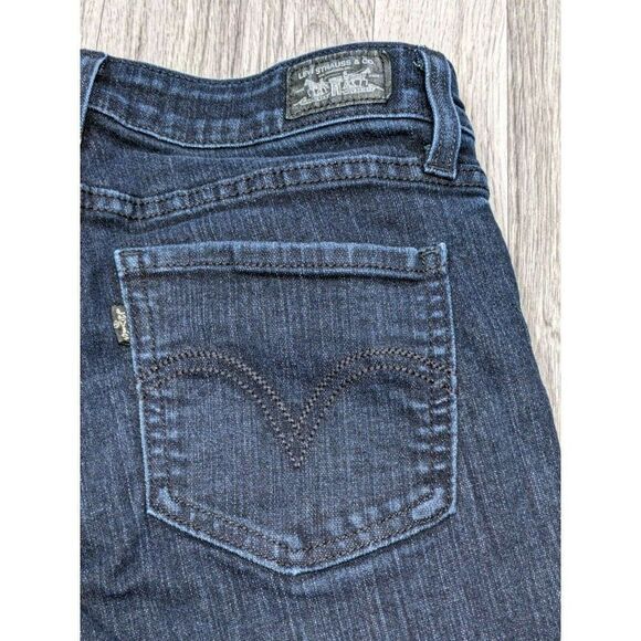 (3/$35) Levis 535 Size 7 Embroidered Pockets Skinny Denim Blue Jeans Jeggings - Picture 4 of 12